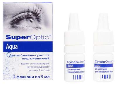 СуперОптик Аква - средство против синдрома сухого глаза при использовании контактных линз