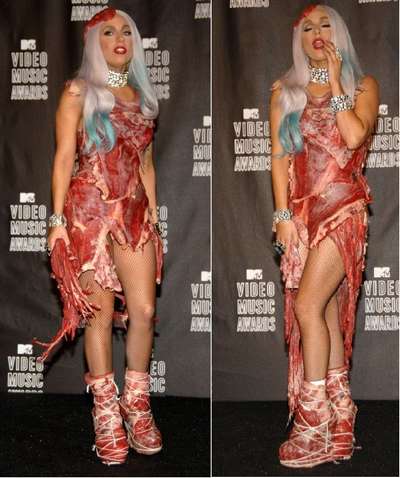 "Мясное платье" Lady Gaga разозлило борцов за права животных